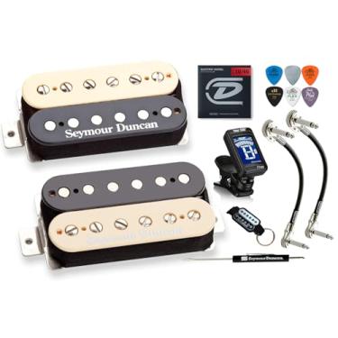 Imagem de Seymour Duncan Pearly Gates Matched P.A.F. Humbucker Pickup conjunto com pacote Tonebird (Zebra)