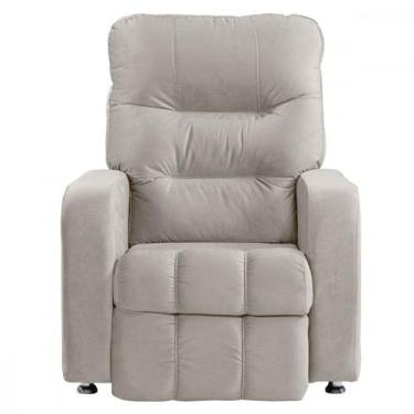Imagem de Poltrona Reclinavel Do Papai Maldivas Veludo Marfim - Star Confort, Ma