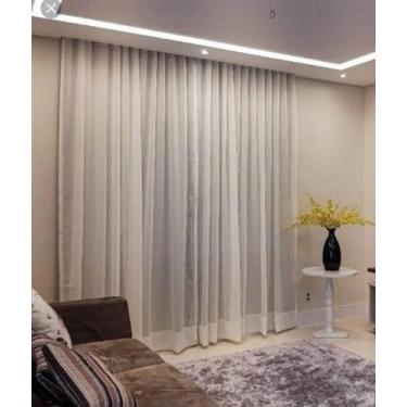 Imagem de Cortina Trilho Suiço Forro Com Voil 4.00 X 2.50M - Vigui