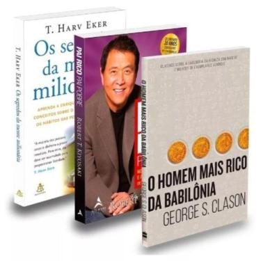 Imagem de Kit Pai Rico Pai Pobre O Homem Mais Rico da Babilônia Os Segredos da M