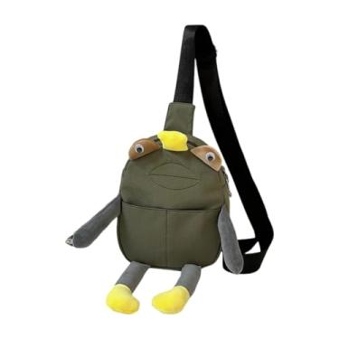 Imagem de UxicRuya Bolsa de pelúcia transversal fofa e confortável para mulheres e meninas, bolsa para troca de fraldas, Luz Verde