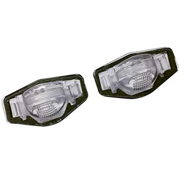 Imagem de SoLMANi Lente de lâmpada de luz de placa de licença de cristal para 01-11 Civic OE#34101S5AA01, 34102-S84-A01