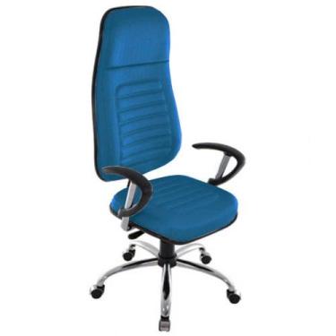 Imagem de Cadeira Presidente Com Espaldar Alto Linha Blenda Azul - DESIGN OFFICE