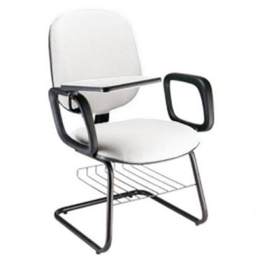Imagem de Cadeira Universitária Com Prancheta Para Escolas Linha Uno Branco - DE