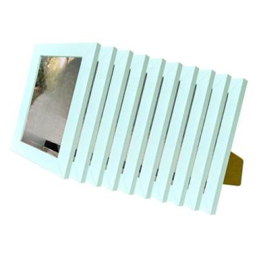 Imagem de Kit 10 Porta Retrato 10x15 Apoio Decorativo Moldura Apoio Acetato Foto Decor(Branco)