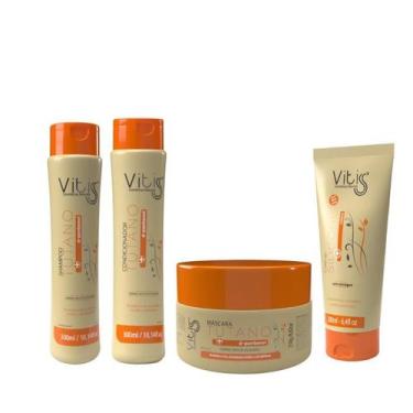 Imagem de Kit Tutano Vitiss shampoo condicionador mascara e leavein nutrição pro