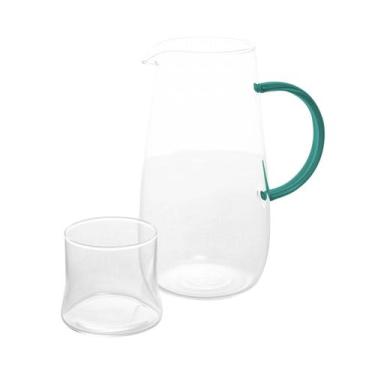 Imagem de Jarra de Vidro Borossilicato Com Alça e Copo Fun 1,3 Litros Wolff, Ver