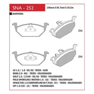 Imagem de Pastilha Freio Golf 95/98 Polo 97/02 Cordoba 93/00 Ibiza 93/99 Diantei