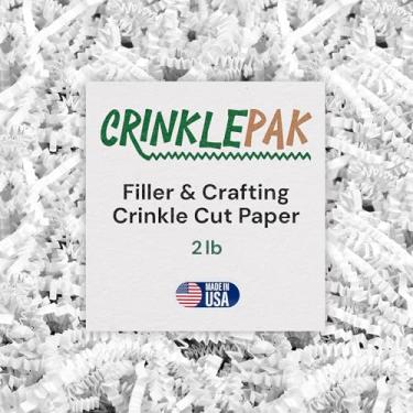 Imagem de Fragmentos de papel enrugados (0,9 kg) Enchimento de caixa de envio *Feito nos EUA* Ótimo para pacotes de correspondência, embrulho de presente, enchimento de cesta e todas as outras ocasiões (BRANCO)