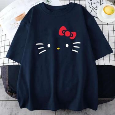 Imagem de Camiseta Hello Kitty Aesthetic - sneko, Azul, M