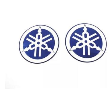Imagem de Adesivo Resinado Logo Tanque Compatível Yamaha Azul 2,5X2,5 - Spts