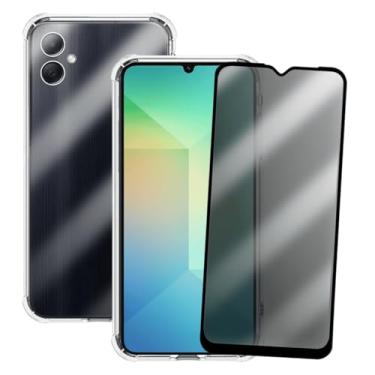 Imagem de Capa Case Capinha Anti Shock para Samsung Galaxy A06 e Película 3D Vidro Privacidade Anti Espião