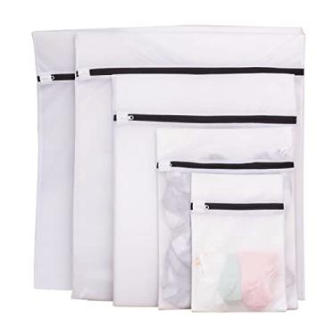 Imagem de KIMISS Conjunto de 8 Sacolas de Lavanderia de Malha Com Zíper - Ideal para Delicados, Viagens e Uso Doméstico - Proteção para Roupas na Lavadora e Secadora