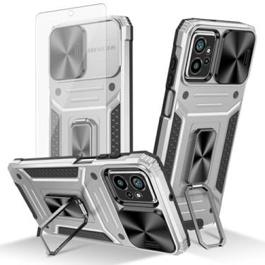 Imagem de Asuwish Capa de celular para Motorola Moto G Power 5G 2023 com capa deslizante para câmera de vidro temperado, suporte de anel, resistente, fina, proteção à prova de choque TPU GPower G5 mulheres