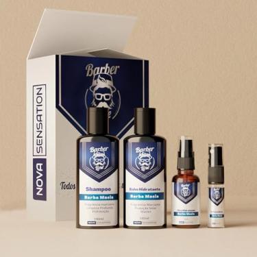 Imagem de Kit Barba Óleo, Balm, Shampoo e Perfume + Maquina De Barbear e Depilação Masculina (Sem Máquina)