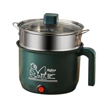 Imagem de WeiLaiKeQi Panela elétrica de arroz antiaderente portátil, adequada para 1 a 2 pessoas, panela de 600 W para cozinhar macarrão, bife, ovos, sopas, Vaporizador de aço Inoxidável