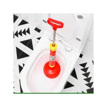 Imagem de Desentupidor de Vaso Desentupir Ralo SNH06 Snel Home, Vermelho/amarelo