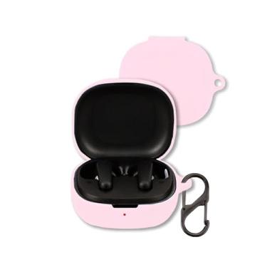 Imagem de Capa para fones de ouvido Anker Soundcore P20i/R50i, capa protetora de silicone macio à prova de choque com mosquetão (rosa)