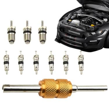 Imagem de Ferramenta para Núcleo de Válvula de Ar Condicionado, Removedor e Instalador Refrigeração Automóvel, Jogo De 10 Unidades Para Climatização, Autocaravanas, Ar Condicionado E Refrigeração