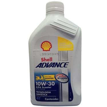 Imagem de Óleo Motor Advance 4T AX6 Scooter 10W30 Sintético - 1L - Shell