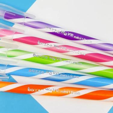 Imagem de Kit Caneta Esferográfica Colorida Spiro Bazze Wave mini 5 unidades Tri