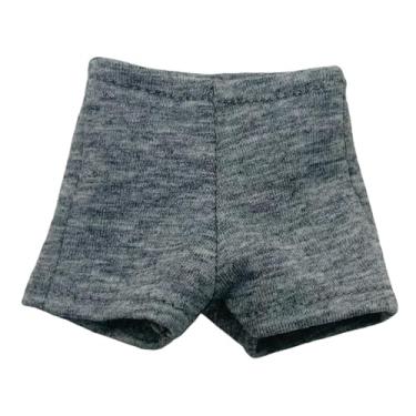 Imagem de simhoa Roupas casuais para bonecos, shorts de descanso em escala 1/6, fantasia casual de boneca em miniatura para bonecos de ação de 12'', acessório, Cinza