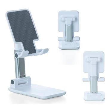 Imagem de Suporte Branco De Celular Mesa Escritório Portatil Live
