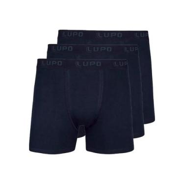 Imagem de Kit com 3 Cuecas Boxer Lupo 615-002, Preto, M