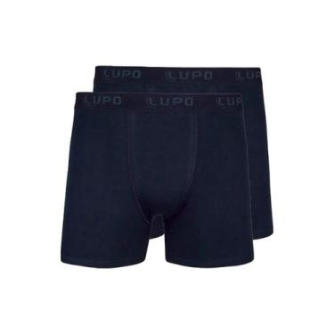 Imagem de Kit com 2 Cuecas Boxer Lupo 615-002, Preto, M