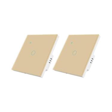 Imagem de Interruptor De Toque Para Escadas Com Painel De Vidro Inteligente Wi-F