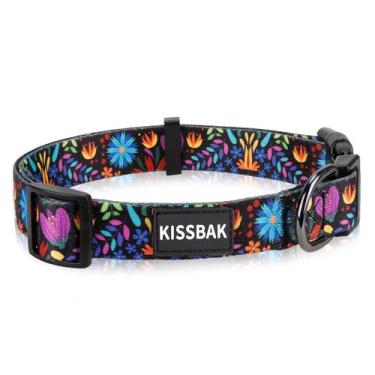 Imagem de Coleira de cachorro KISSBAK para cães pequenos, macia e ajustável, flo