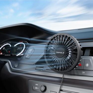 Imagem de Ventilador de carro TriPole alimentado por USB de 3 velocidades para v