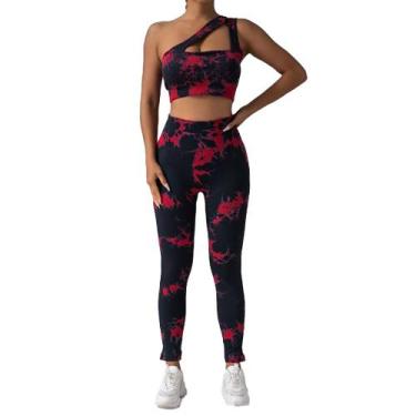Imagem de Calça Leg Legging E Top Conjunto Feminino Academia Fitness Caminhada -
