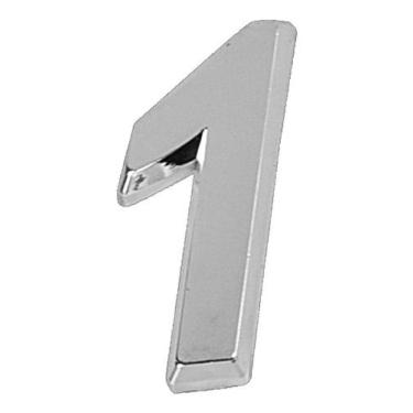Imagem de Número 1 De Residencia E Casa Brilhante 14cm De Altura - MetalCromo