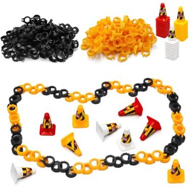 Imagem de Hobby Fans 120 Pieces RC Car Racing Track Drift Runway Drift Field Fence with 30PCS Road Cones for 1/14 1/16 1/18 1/24 1/28 1/43 Mini RC Car (Black & Yellow, 150PCS)