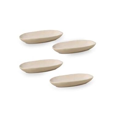 Imagem de Conjunto de Travessas Ovais Grandes Porto Brasil Orgânico Latte 32x16cm - 4 Peças