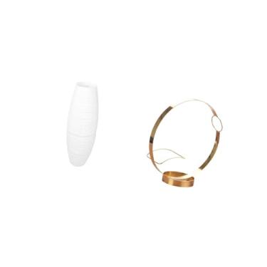 Imagem de Bothyi Abajur Simples de Chão, Luminária de Chão de Papel, Gaiola de Proteção para Lâmpadas, Suporte de Metal para Vinho, Organizador de Garrafas para Quarto