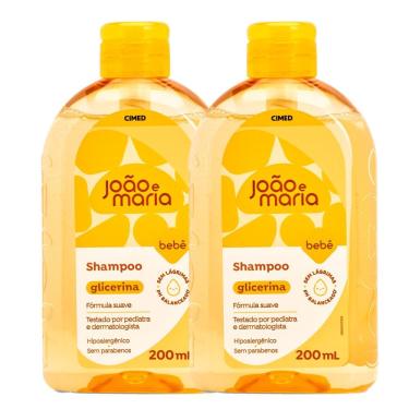 Imagem de Kit 2 Shampoo Bebê João e Maria Glicerina 200ml