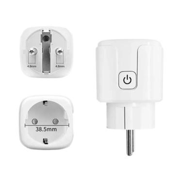 Imagem de Tomada Inteligente WiFi Zigbee3.0 16/20A Plugue EU Controle Remoto Tem