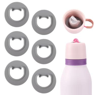 Imagem de 6unid Reposição Rolha de Garrafa de Água para Owala Freesip Twist 18oz 24oz, Acessórios Vedação Rolha Silicone Sem BPA para a Série Owala Freesip Twist (Cinza)