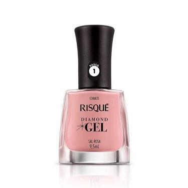 Imagem de Esmalte Risqué Diamond Gel Sal Rosa Cremoso 9,5ml - Risque