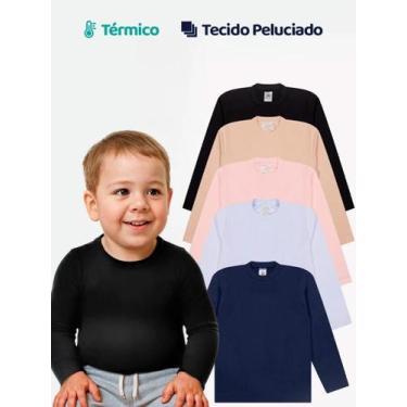 Imagem de Kit 3 Blusas Térmicas Bebê Menino Manga Longa Térmicas Manga longa Inf