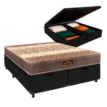 Imagem de Cama + Bau Blindado e Colchão D26 Queen - Sankonfort