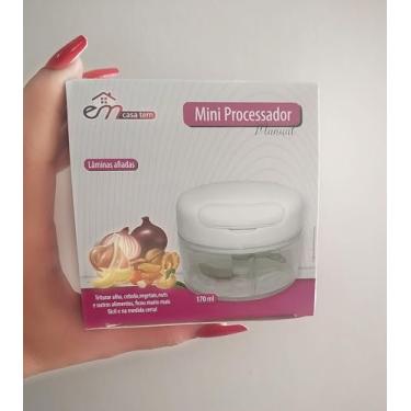 Imagem de Mini Processador Manual Casa Tem, 170ml, para Alho, Cebola, Vegetais e Outros Alimentos
