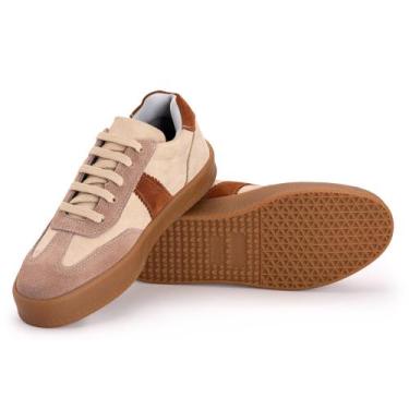 Imagem de tenis feminino casual trabalho festa passeio couro camurça com cadarço