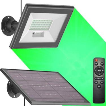 Imagem de Refletor Solar Jardim Super Led 600x Mais Forte Verde Amarelo Azul Ver