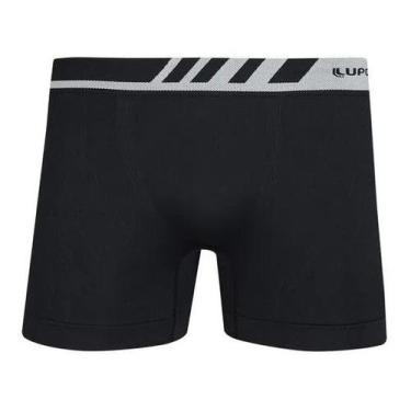 Imagem de Cueca boxer microfibra sem costura lupo 00671-002, XXG, Preto
