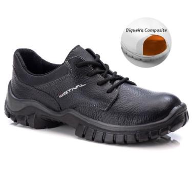 Imagem de Sapato de Segurança em Couro Preto Estival - WO10023S1PT - Bico Compos