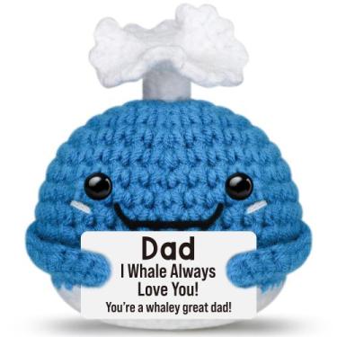 Imagem de Juguete de Ballena Tejida GwhyGifts 11.5x6.5 cm Regalo Bonito para Pap