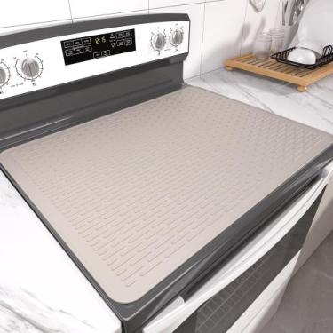 Imagem de Tampa superior de fogão Anevna Silicone para fogão elétrico Taupe